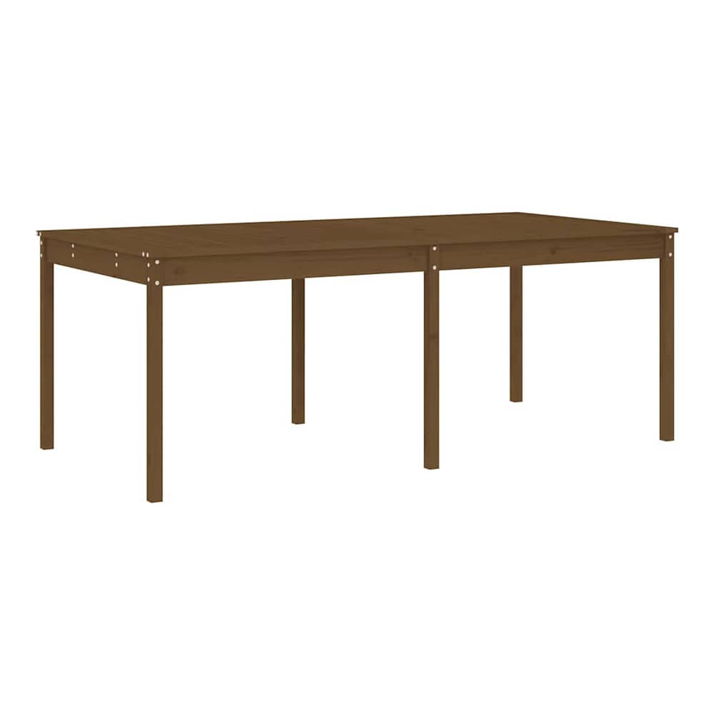 17 Piece Garden Dining Set Solid Wood Pine Honey brown pine