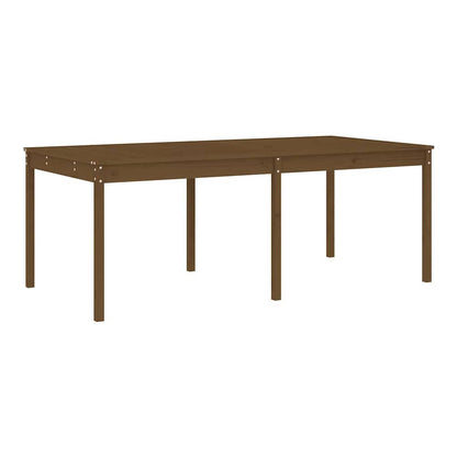 17 Piece Garden Dining Set Solid Wood Pine Honey brown pine
