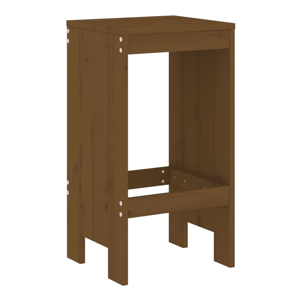 5 Piece Garden Bar Set Solid Wood Pine Honey brown pine