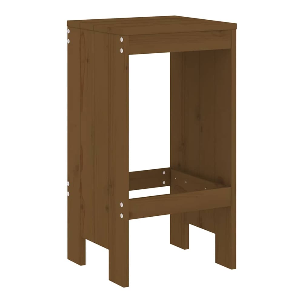7 Piece Garden Bar Set Solid Wood Pine Honey brown pine