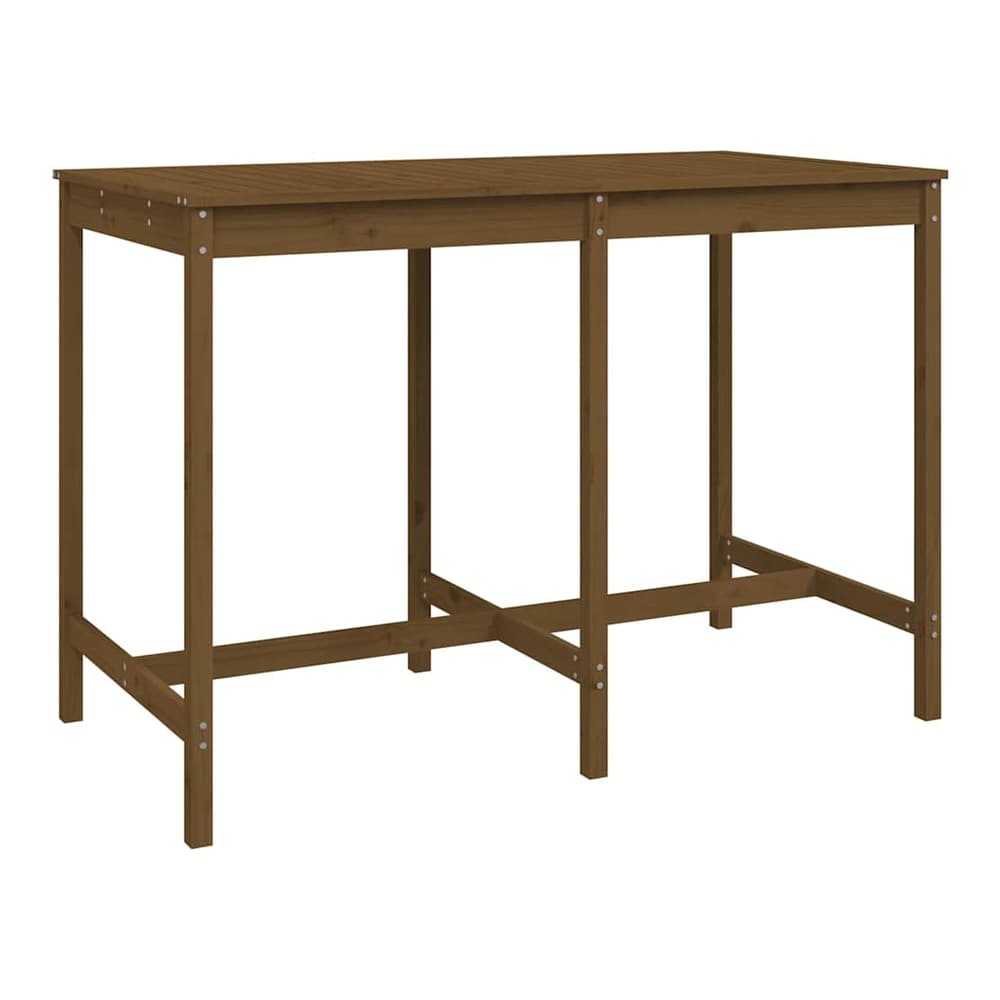 7 Piece Garden Bar Set Solid Wood Pine Honey brown pine
