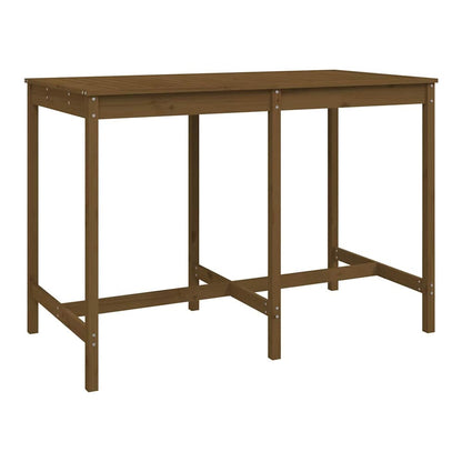 7 Piece Garden Bar Set Solid Wood Pine Honey brown pine