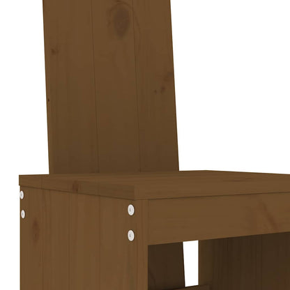 9 Piece Garden Bar Set Solid Wood Pine Honey brown pine