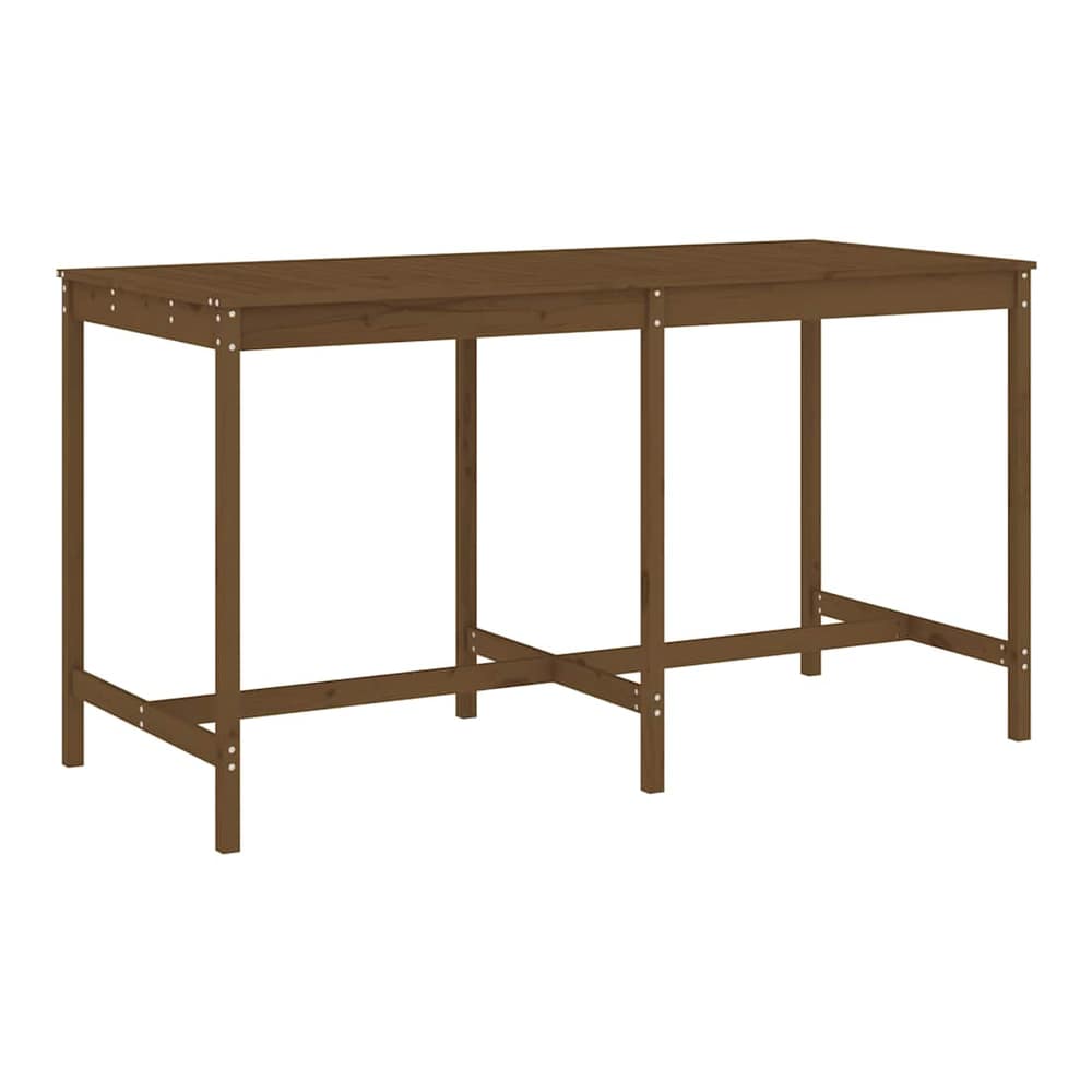 9 Piece Garden Bar Set Solid Wood Pine Honey brown pine