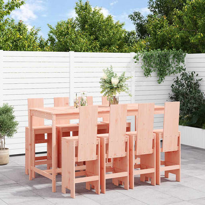 9 Piece Garden Bar Set Solid Wood Pine Natural douglas