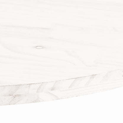 vidaXL Table Top White 100x50x2.5 cm Solid Wood Pine Oval 5