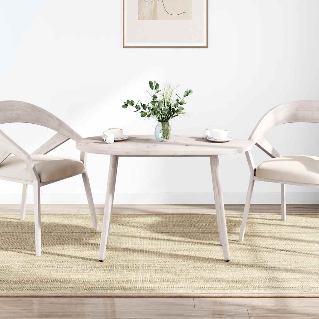 vidaXL Table Top White 100x50x2.5 cm Solid Wood Pine Oval 2