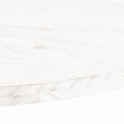 vidaXL Table Top White 100x50x2.5 cm Solid Wood Pine Oval 6