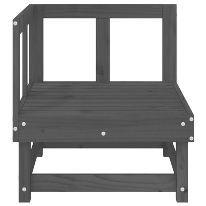 vidaXL Garden Corner Sofa Grey Solid Wood Pine 3