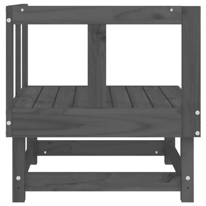 vidaXL Garden Corner Sofa Grey Solid Wood Pine 5
