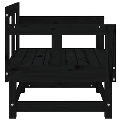 vidaXL Garden Chairs 2 pcs Black Solid Wood Pine 6
