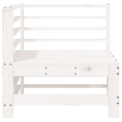 vidaXL Garden Corner Sofa White Solid Wood Pine 3