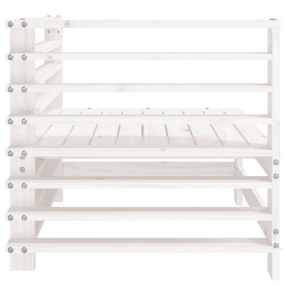 vidaXL Garden Corner Sofa White Solid Wood Pine 4