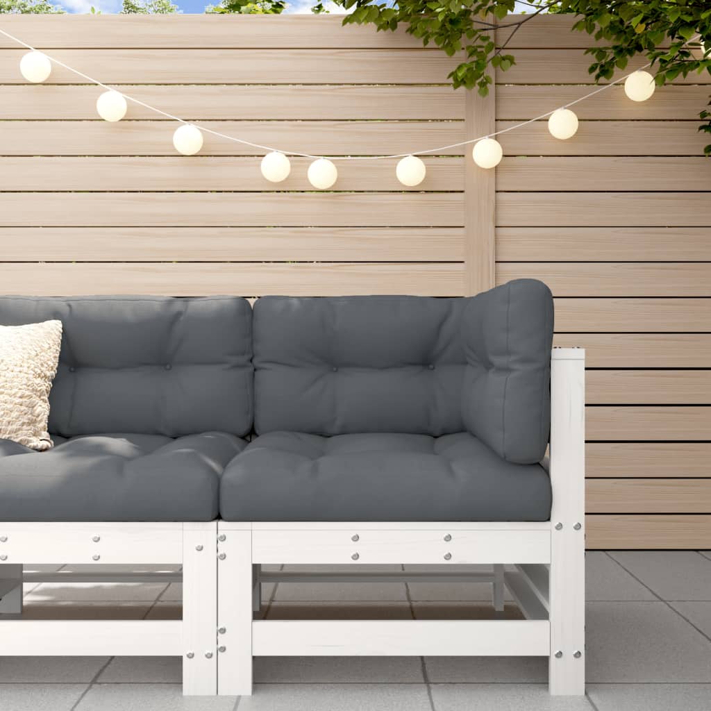 vidaXL Garden Corner Sofa White Solid Wood Pine 1
