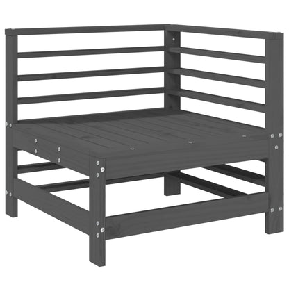 vidaXL Garden Corner Sofa Grey Solid Wood Pine 2