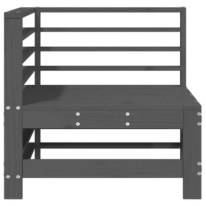 vidaXL Garden Corner Sofa Grey Solid Wood Pine 3