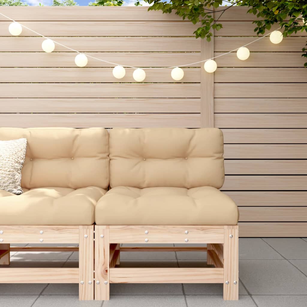 vidaXL Garden Middle Sofa Solid Wood Pine 1