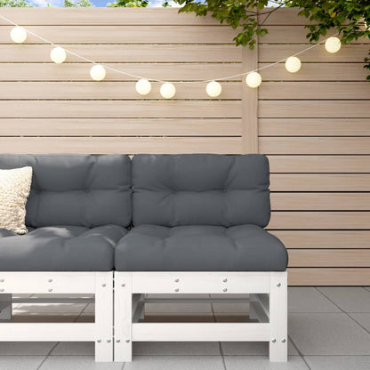 vidaXL Garden Middle Sofa White Solid Wood Pine 1