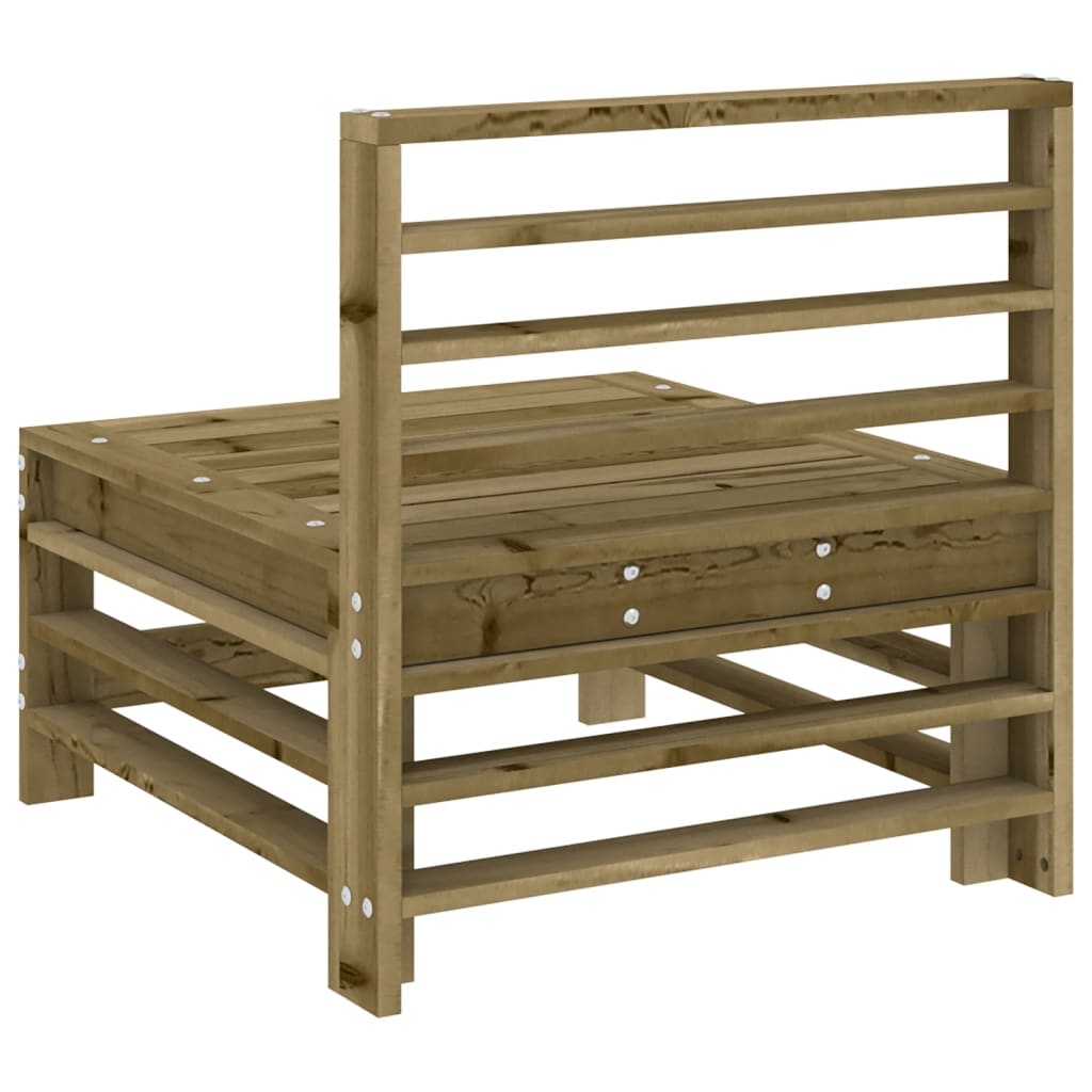 vidaXL Garden Middle Sofa Impregnated Wood Pine 4