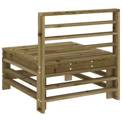 vidaXL Garden Middle Sofa Impregnated Wood Pine 4