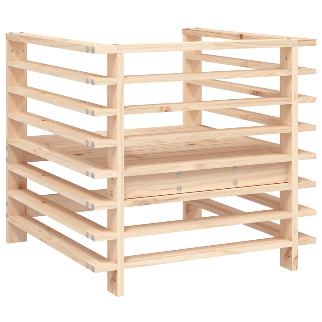 vidaXL Garden Chairs 2 pcs Solid Wood Pine 6