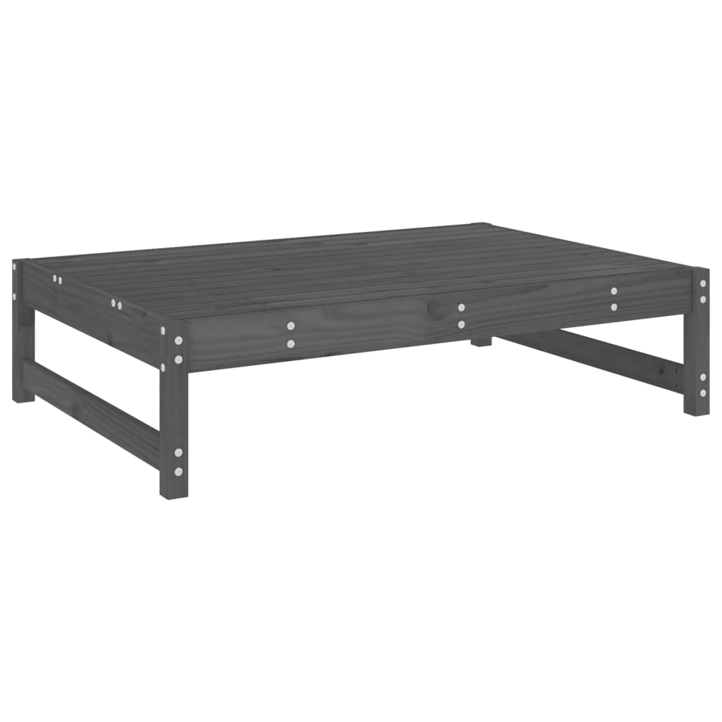 vidaXL Garden Footstool Grey 120x80 cm Solid Wood Pine 2