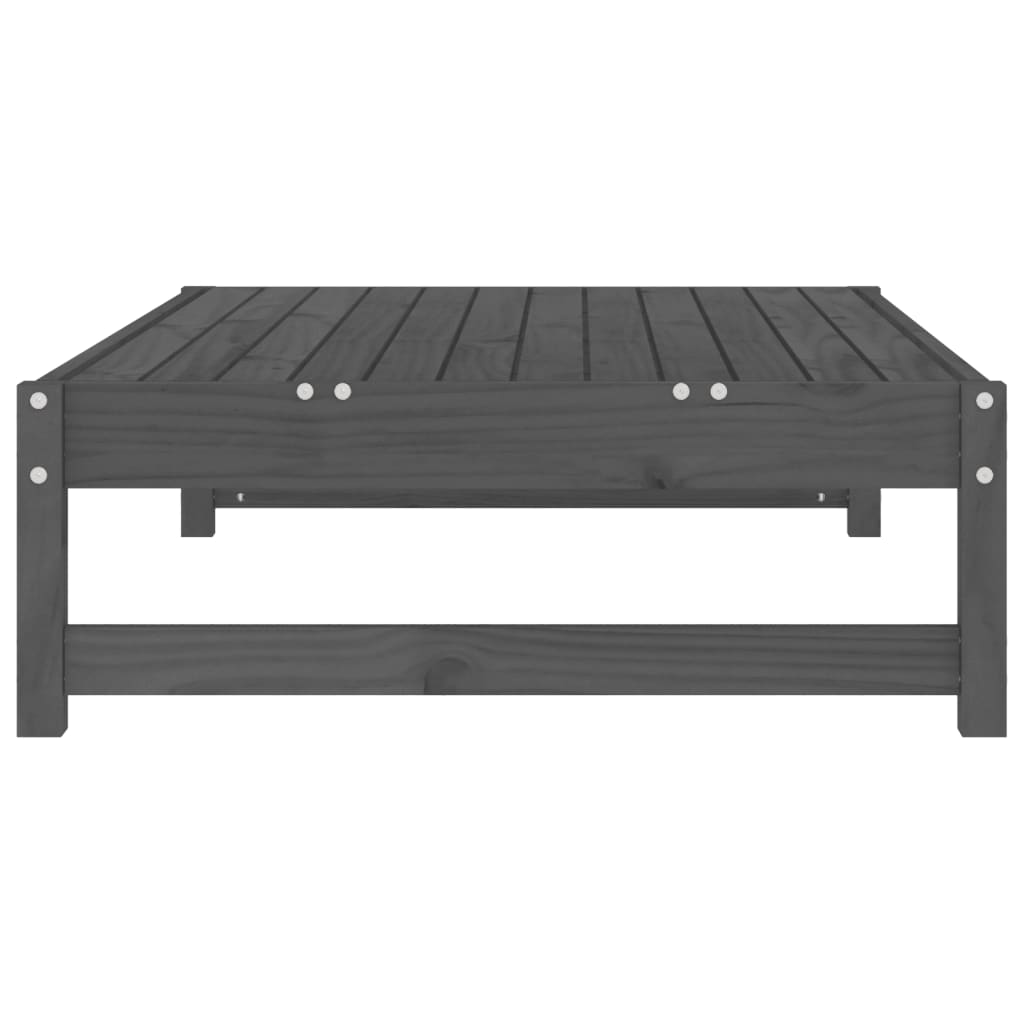 vidaXL Garden Footstool Grey 120x80 cm Solid Wood Pine 6