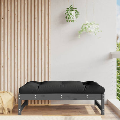 vidaXL Garden Footstool Grey 120x80 cm Solid Wood Pine 1