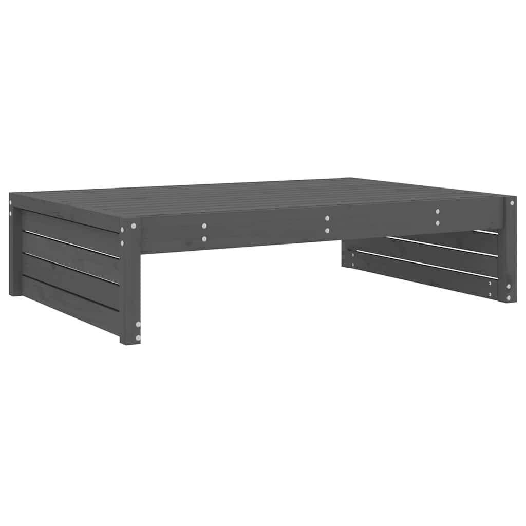 vidaXL Garden Footstool Grey 120x80 cm Solid Wood Pine 2