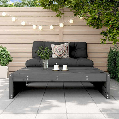 vidaXL Garden Footstool Grey 120x80 cm Solid Wood Pine 3