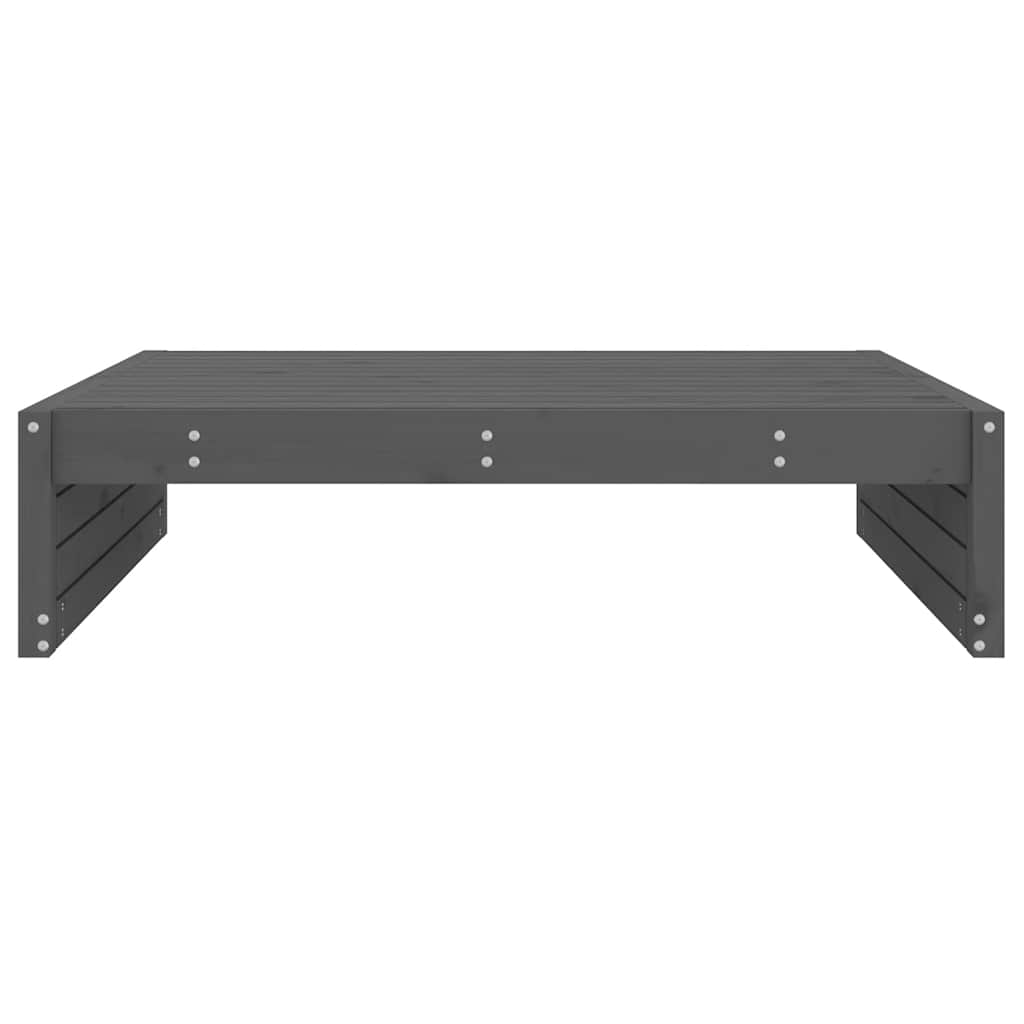 vidaXL Garden Footstool Grey 120x80 cm Solid Wood Pine 4