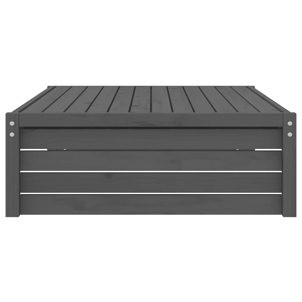 vidaXL Garden Footstool Grey 120x80 cm Solid Wood Pine 5