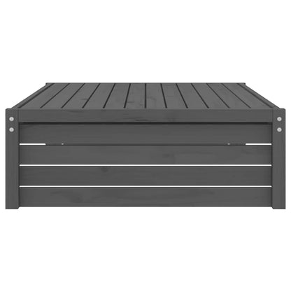vidaXL Garden Footstool Grey 120x80 cm Solid Wood Pine 5