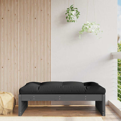 vidaXL Garden Footstool Grey 120x80 cm Solid Wood Pine 1