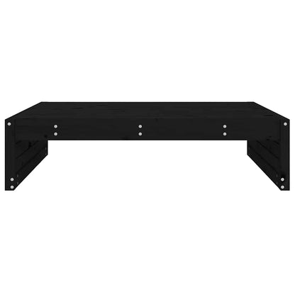 vidaXL Garden Footstool Black 120x80 cm Solid Wood Pine 4