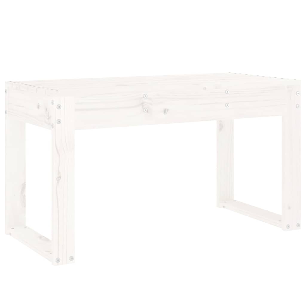 vidaXL Garden Bench White 80x38x45 cm Solid Wood Pine 2