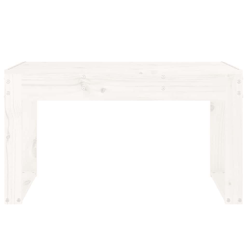vidaXL Garden Bench White 80x38x45 cm Solid Wood Pine 3
