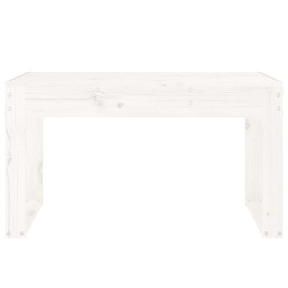 vidaXL Garden Bench White 80x38x45 cm Solid Wood Pine 3