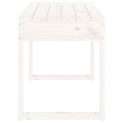vidaXL Garden Bench White 80x38x45 cm Solid Wood Pine 4