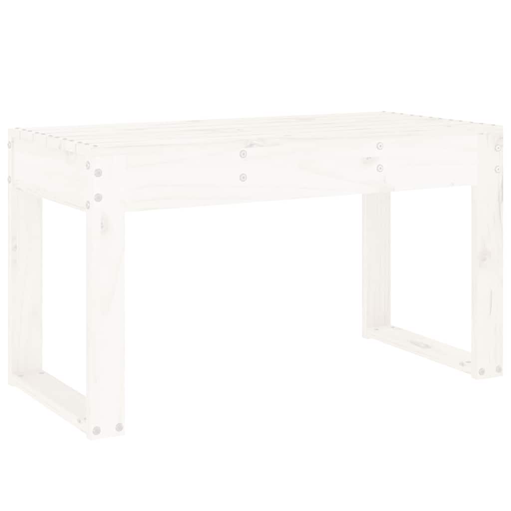 vidaXL Garden Bench White 80x38x45 cm Solid Wood Pine 5