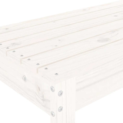vidaXL Garden Bench White 80x38x45 cm Solid Wood Pine 6
