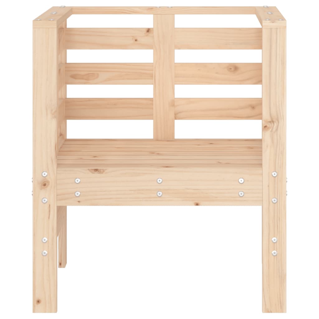 vidaXL Garden Chairs 2 pcs 61.5x53x71 cm Solid Wood Pine 5