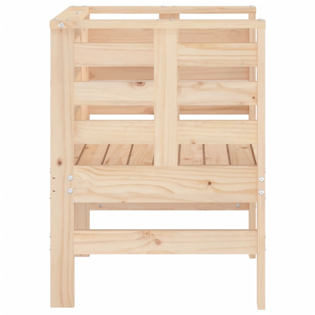 vidaXL Garden Chairs 2 pcs 61.5x53x71 cm Solid Wood Pine 6