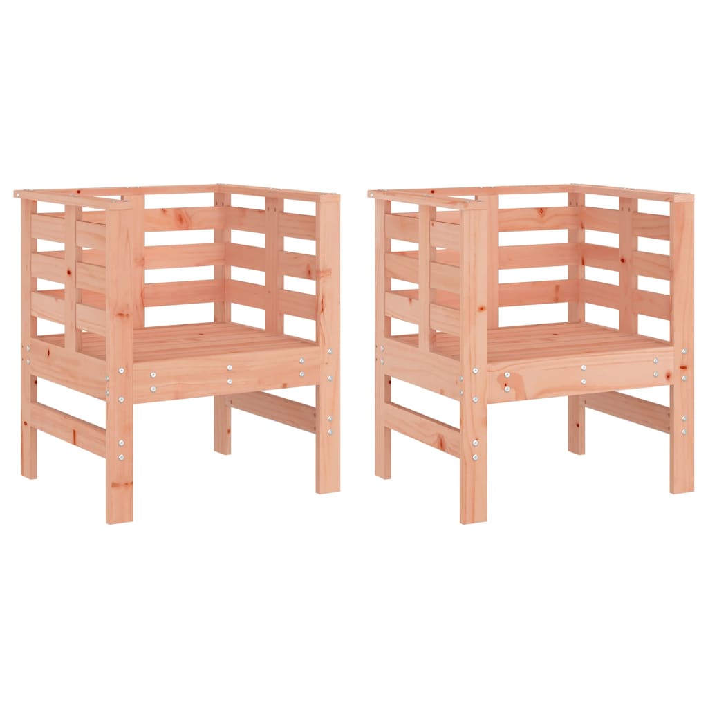 vidaXL Garden Chairs 2 pcs 61.5x53x71 cm Solid Wood Douglas 2