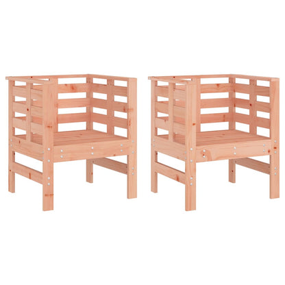vidaXL Garden Chairs 2 pcs 61.5x53x71 cm Solid Wood Douglas 2