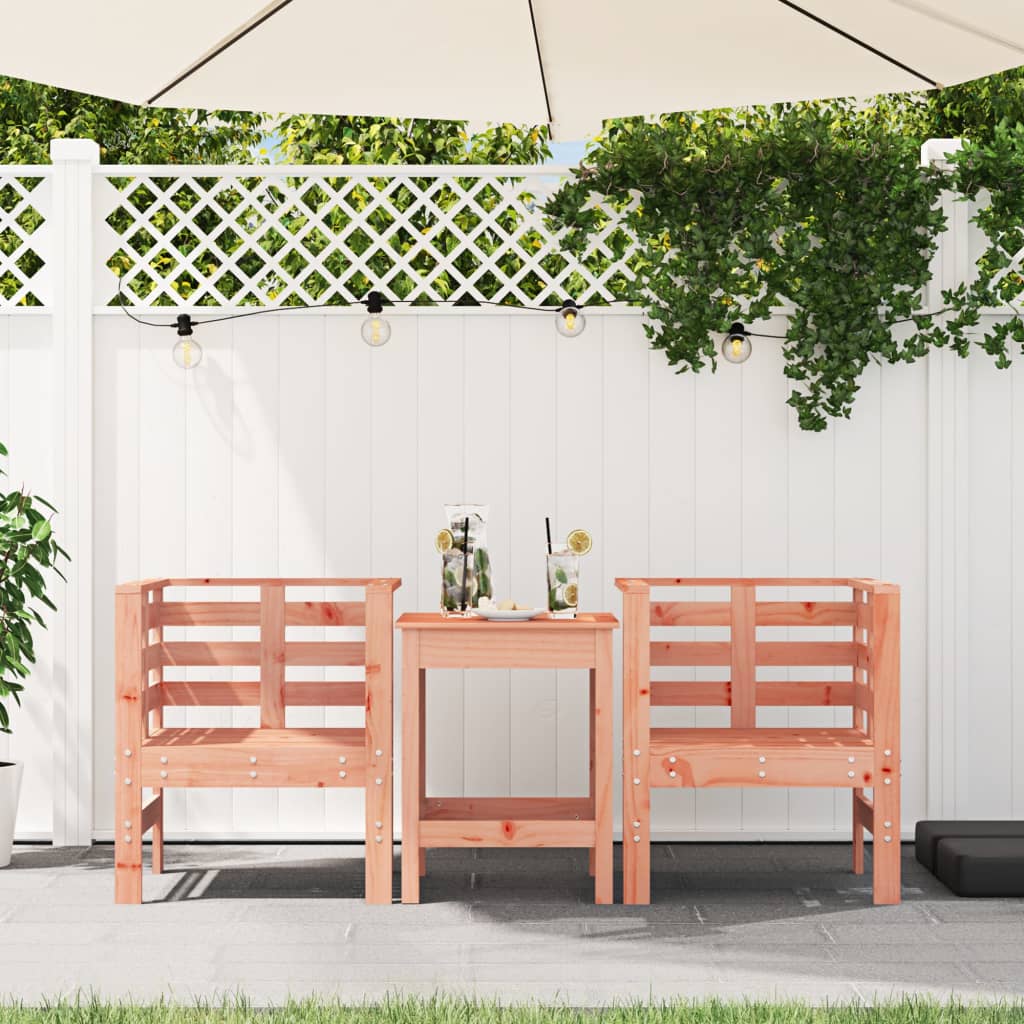 vidaXL Garden Chairs 2 pcs 61.5x53x71 cm Solid Wood Douglas 3
