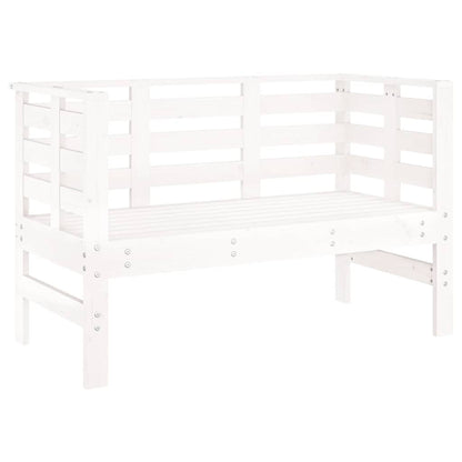 vidaXL Garden Bench White 111.5x53x71 cm Solid Wood Pine 2