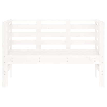 vidaXL Garden Bench White 111.5x53x71 cm Solid Wood Pine 4