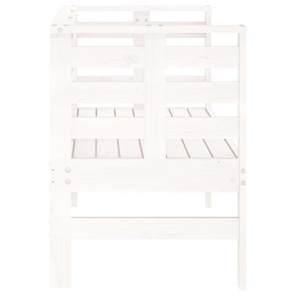 vidaXL Garden Bench White 111.5x53x71 cm Solid Wood Pine 5