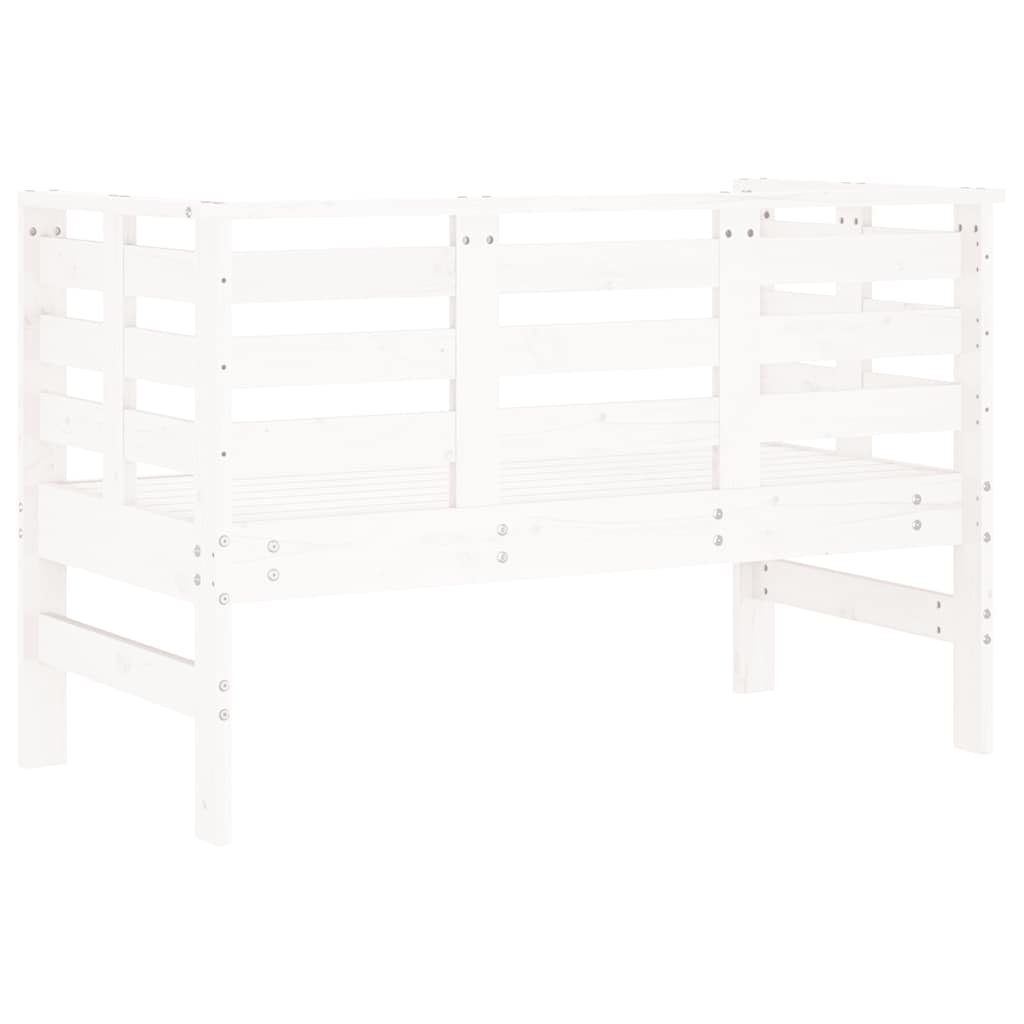 vidaXL Garden Bench White 111.5x53x71 cm Solid Wood Pine 6